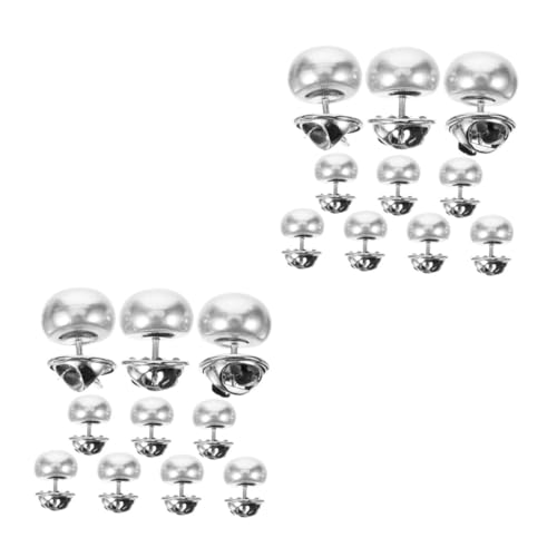 OSALADI 2 Sätze Nahtloses Button-up-hemd Kleidung Knopf Klein Exquisites Knöpfe Keine Seauknöpfe Perlenbroschen Stifte Frauen Brosche Knöpfe Cardigan-clips Tasten Metall 10 Stück * 2 von OSALADI
