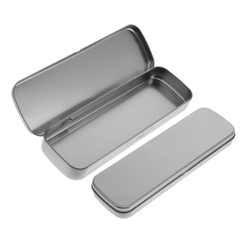 OSALADI 2 Stück Boxen Schreibwaren-Box Bleistiftdose Schulbüro Bleistiftfälle Federmäppchen Schule Federmäppchen Metall Stiftbehälter aus Metall Weißblech Silver OSALADI 2 Stück Boxen Schreibwaren-Box Bleistiftdose Schulbüro Bleistiftfälle Federmäppchen Schule Federmäppchen Metall Stiftbehälter aus Metall Weißblech Silver von OSALADI