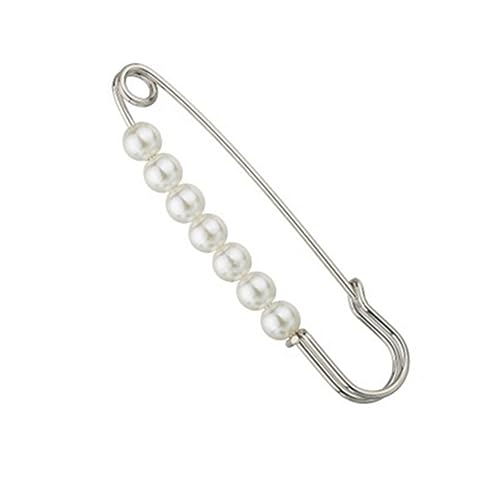 OSALADI 2 Stück Kunstperlen Anstecknadeln Gold und Silber Broschen für Outfits für Partys Jubiläen und Besondere Anlässe Modisches Accessoire zur Verschönerung von Kleidung von OSALADI