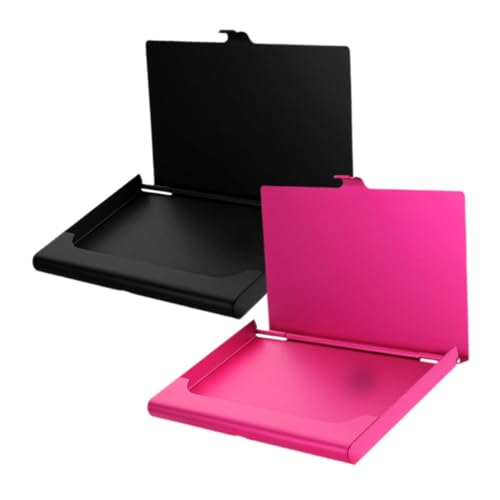 OSALADI 2 Stück Metall Visitenkartenhalter für Sublimation Wasserdichtes und Abriebfestes Kartenetui Schwarz für Kreative Geschäftspräsentationen von OSALADI