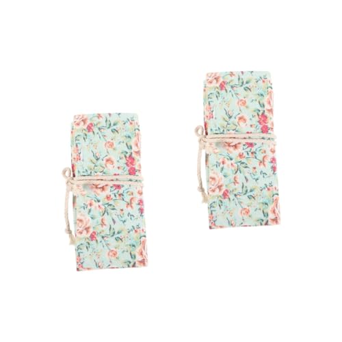 OSALADI 2 Stück Rolle großes Federmäppchen Stiftwickeltaschen ästhetisch dekorativer Stifthalter Etui Beutel für Bleistifte Stiftverpackungs-Organizer Segeltuch von OSALADI