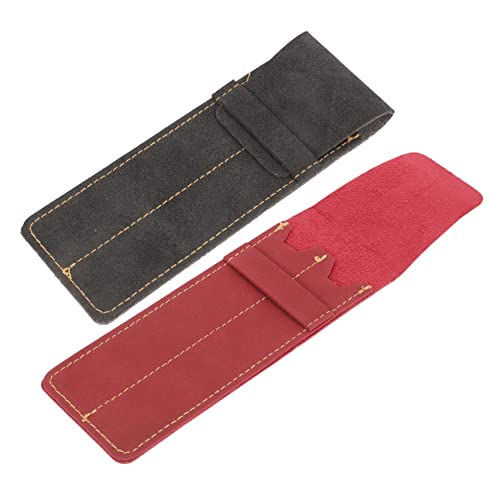 OSALADI 2stücke Pack Stifthülle Aus Leder Stifttaschen Tragbar Aufbewahrungstasche Für Stifte Und Kugelschreiber Geschenkbeutel Für Stifthalter Einfache Und Stiftaufbewahrungsbeutel von OSALADI