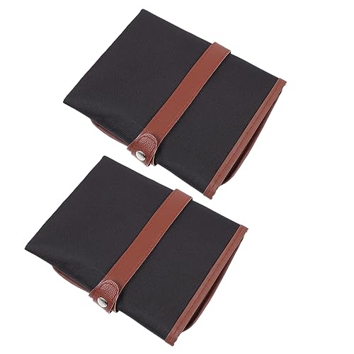 OSALADI 2stücke Bleistiftbeutel Canvas Für Kunstbedarf Rollbare Stifte Aufbewahrungstasche Für Schüler Und Künstler Stifte Kapazität Design Schwarz von OSALADI