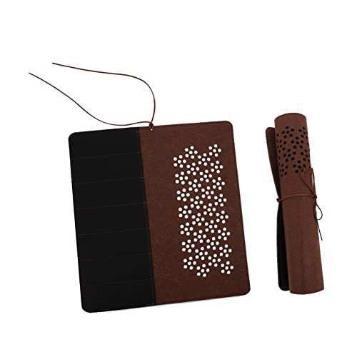 OSALADI 2 Stück Teiliges Filz Rollmäppchen für Künstler mit Fächern Kompakter Pinsel und Schreibgeräte Organizer Tragbar für Kalligraphie Reisen Schule und Büro von OSALADI