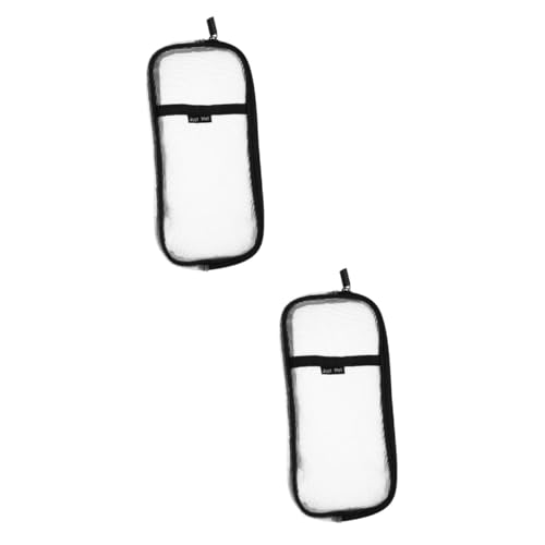 OSALADI 2 Stück Transparente Federtasche für Stifte und Kosmetik Großer Organizer mit Reißverschluss Leicht und Tragbar für Schule und Reisen Multifunktionale Aufbewahrungstasche von OSALADI