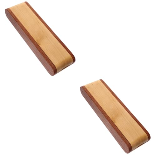 OSALADI 2 Stück Vintage Holz Stiftetui Robuste Federmappe für Schutzhülle für Füllfederhalter und Kugelschreiber für Schule und Praktischer Stift Organizer Design von OSALADI
