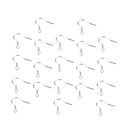 OSALADI 20stücke Silber Ohrringe Damen Echte Zubehör Ohrringe Allergie Anhänger Einfache Teile Diy Teile Ohrring von OSALADI
