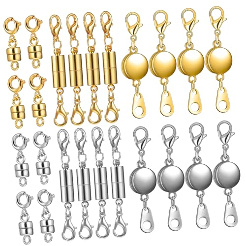 OSALADI 24stücke Magnetverschluss Für Halsketten Schmuckverschlüsse Aus Halskettenverschluss Mit Magnetdesign Halskettenverlängerung Für Vielseitige Verwendung Glatte Oberfläche Für von OSALADI