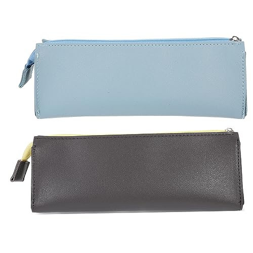 OSALADI 2stücke Federmäppchen Aus Pu-Leder Schmal Und Ästhetisch Als Stiftemäppchen Für Mädchen Mit Ausreichend Platz Für Schreibwaren Tragbar Und Praktisch Für College-Gebrauch von OSALADI