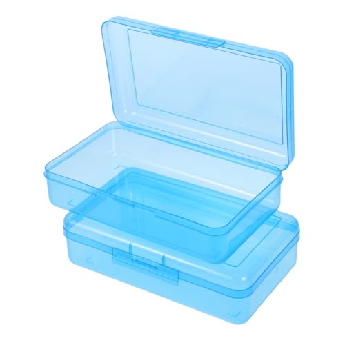 OSALADI 2stücke Mäppchen Aus Kunststoff Transparent Mit Großem Fassungsvermögen Für Stifte Schreibwaren Organizer Box Stapelbar Für Schule Büro Und Reisen von OSALADI