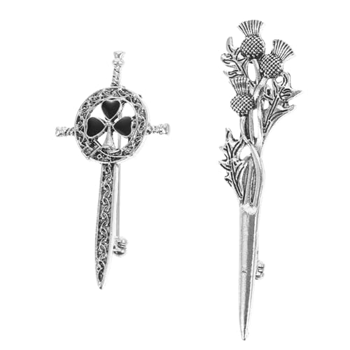 OSALADI 2Stücke Vintage Broschen Schottische Brosche für Frauen Hochwertiger Hochzeitsschmuck Geschenkidee Elegantes Kleidungszubehör für Besondere Anlässe OSALADI 2Stücke Vintage Broschen Schottische Brosche für Frauen Hochwertiger Hochzeitsschmuck Geschenkidee Elegantes Kleidungszubehör für Besondere Anlässe von OSALADI