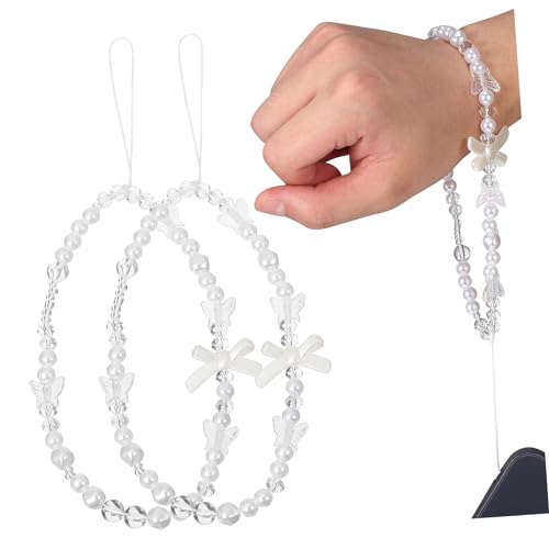 OSALADI 2 Stück Perlen-handy-charm-haken Für Frauen Und Mädchen Schlüsselanhänger Für Frauen Handy-lanyards Süßer Handy-gurt Schlüsselanhänger-charm von OSALADI
