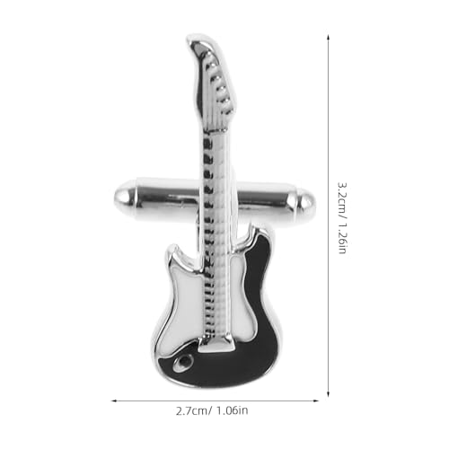 OSALADI 2stücke Manschettenknöpfe Für Herren Dekorative Gitarre-form Langlebige Und Stilvolle Cufflinks Für Hemden Hochzeiten Und Festliche Anlässe von OSALADI