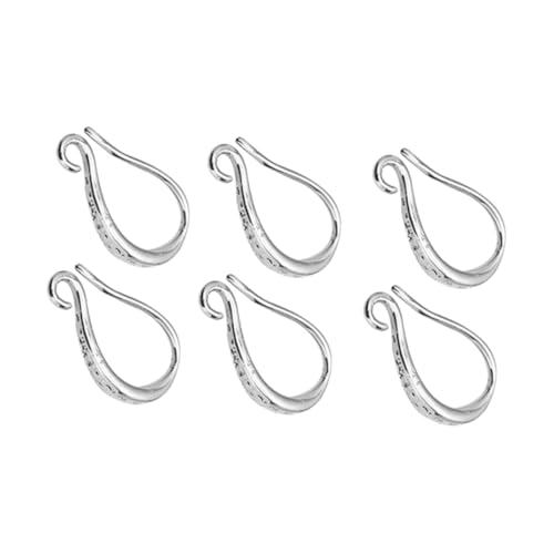 OSALADI 3 Paar Teiliges Ohrringhaken aus Weißgoldfarbenem Metall Filigrane DIY Ohrring Zubehör für Schmuckherstellung Langlebige Lifting Ear Hooks für Frauen und Kreative Bastelprojekte von OSALADI