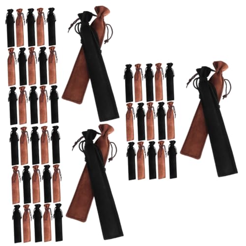 OSALADI 3 Sätze Bleistiftbeutelgeschenk Kordelstring Leinen Baumwolle Taschen Favorisieren Mit Party Brunnen Einzel Stiftbehälter Bleistiftfälle Kordelstiftbeutel Samt 20 Stück * 3 von OSALADI