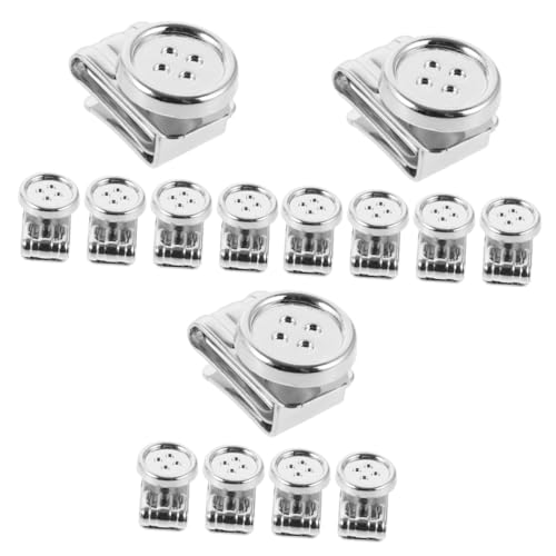 OSALADI 3 Sätze Hosenträger-clip-knopf Hosenknöpfe Tasten Männer Keine Hosenträgerknöpfe Annähen Hosenträgerknopf Metallclips An Knöpfen Herren-hosenträgerknöpfe Eisen Silber 5 Stück * 3 von OSALADI