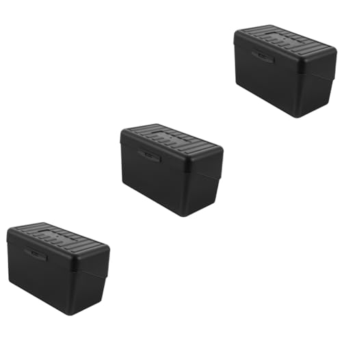 OSALADI 3 Stück Geschäftskartenhalter Behälter für Visitenkarten Männer Schlanker Kartenhalter Daten Kartenhalter Visitenkartenhalter Büro Kartenorganisator Namenskartenetui Abs Schwarz von OSALADI