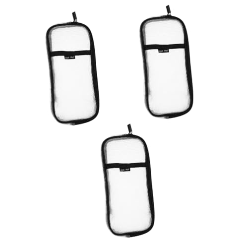 OSALADI 3 Stück Großes Federmäppchen für Stifte und Kosmetik Transparente Make Up mit Reißverschluss und Langlebigem Material Schule von OSALADI