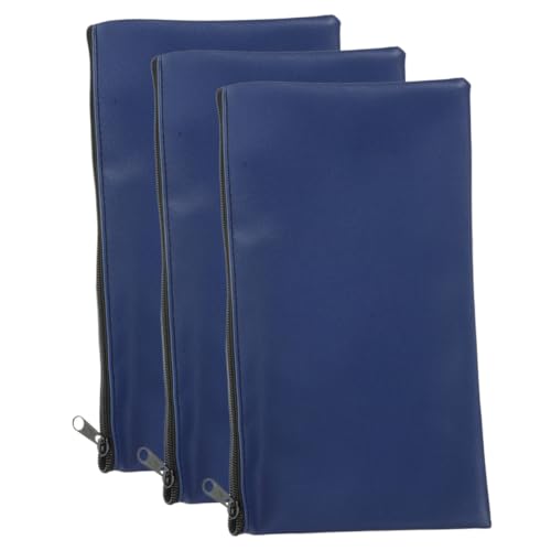 OSALADI 3 Stück PU Leder Geldtaschen mit Reißverschluss Geldumschläge für Bargeldaufbewahrung Multifunktionale Geldbeutel für Dokumente Karten Reisepässe Praktische Aufbewahrungstaschen von OSALADI