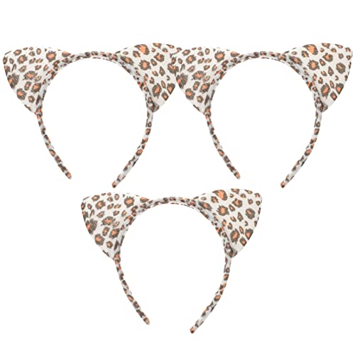 OSALADI Ohren Stirnbänder 3Pcs Tier Ohrstirnb?nder Ohren Leopardenohren von OSALADI