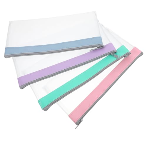 OSALADI 4 Stück Geldbeutel Mit Reißverschluss Geldumschläge Zum Sparen Von Bargeld Budgetumschläge Für Die Kassenbudgetierung Quittungsbeutel Geldbanktasche Brieftasche Mit Geldumschlag Pu von OSALADI