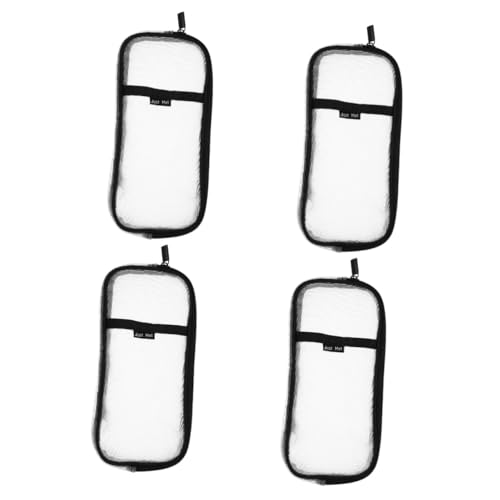 OSALADI 4 Stück Großes Federmäppchen aus Mesh Multifunktionale Kosmetiktasche für Stifte Pinsel und Aufbewahrungslösung für Schule und Transparent von OSALADI