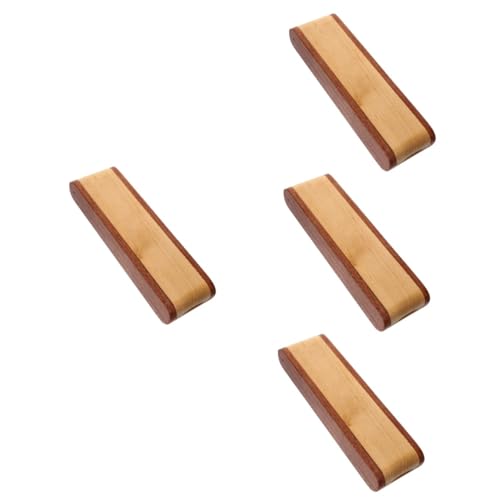 OSALADI 4 Stück Holz Federmäppchen Box Dekorative Stiftaufbewahrung für Füllfederhalter Kugelschreiber Bleistifte aus Stabilem und Seidenstoff für oder Täglichen Gebrauch von OSALADI