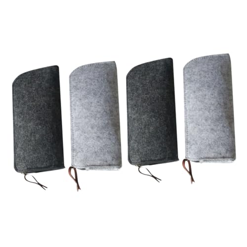 OSALADI 4 Stück Teiliges Filz Federmäppchen Kosmetiktasche Stiftehalter Dunkelgrau Multifunktionale Aufbewahrung für Schreibwaren und Make Up Strapazierfähig und OSALADI 4 Stück Teiliges Filz Federmäppchen Kosmetiktasche Stiftehalter Dunkelgrau Multifunktionale Aufbewahrung für Schreibwaren und Make Up Strapazierfähig und von OSALADI