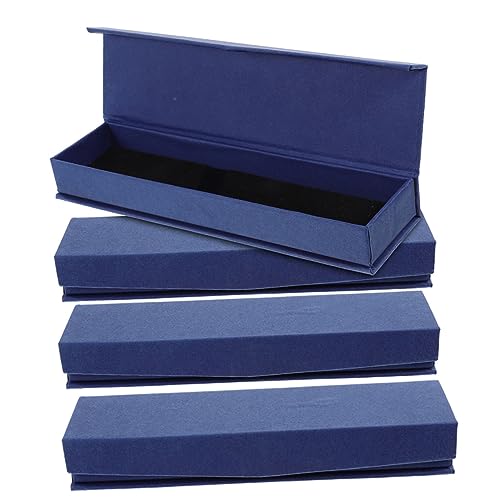 OSALADI 4 Stück Teiliges Stifteetui Robustes Federmäppchen mit Klappdeckel Eleganter Einzelstifthalter für Füller Tragbare Stiftbox als Geschenkverpackung für Büro und Geschäft von OSALADI