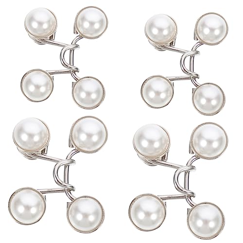 OSALADI 4 Stück Teiliges Verstellbares Metall Taillenknopf Nagelfreie Wiederverwendbare Hosenträger Clips Einfache Befestigung für Jeans Pullover Shorts Taillenkorrektur für Damen und von OSALADI