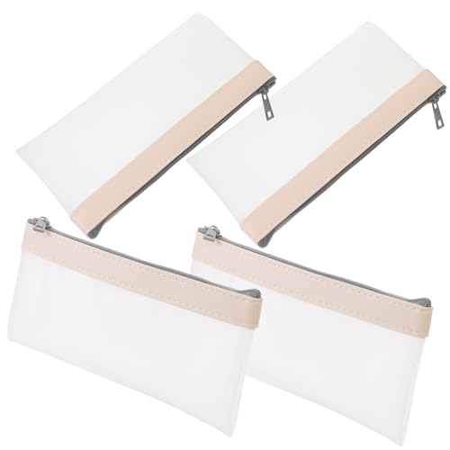 OSALADI 4 Stück Transparente TPU Stiftetasche mit Reißverschluss Großer Organizer für Schüler Büro und Reisen Kompakte Geldbörse und Federmäppchen für Vielseitige Aufbewahrung von OSALADI