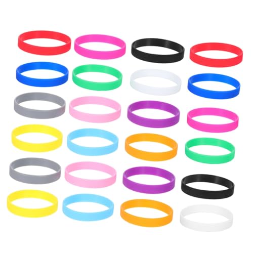 OSALADI 48stücke Mehrfarbige Silikonarmbänder Blanko-armbänder Für Veranstaltungen Spendenaktionen Outdoor-events Und Konzerte von OSALADI