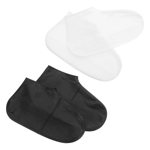 OSALADI 4Paar Silikon Überschuhe rutschfest Strapazierfähig für Damen Herren Flexibel Elastisch Schützt vor Regen Schlamm Schnee Outdoor von OSALADI