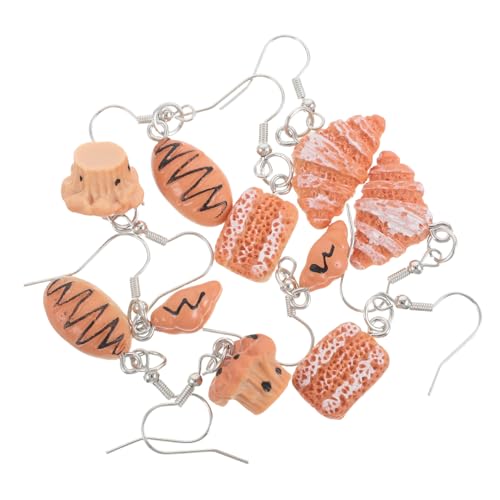 OSALADI 5 Paar Brotkuchen-ohrringe: Hängeohrringe Mit Lebensmittel-simulation – Origineller Ohrschmuck Für Frauen Und Mädchen, Partys Und Den Alltag OSALADI 5 Paar Brotkuchen-ohrringe: Hängeohrringe Mit Lebensmittel-simulation – Origineller Ohrschmuck Für Frauen Und Mädchen, Partys Und Den Alltag von OSALADI