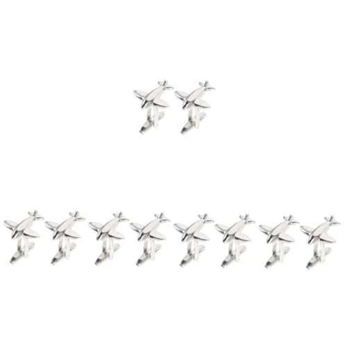 OSALADI 5 Paare Manschettenknöpfe Herren Flugzeug Design Praktische Cufflinks für Anzüge und Hochzeiten von OSALADI