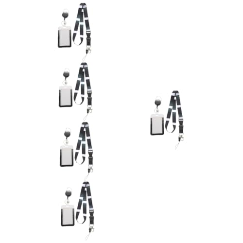 OSALADI 5 Stück Retractable Ausweishalter mit Schutz für Busfahrkarten Kratzfeste Kartenhülle für Studentenausweise Id Karten Kreditkarten Transparentes Design für Damen von OSALADI