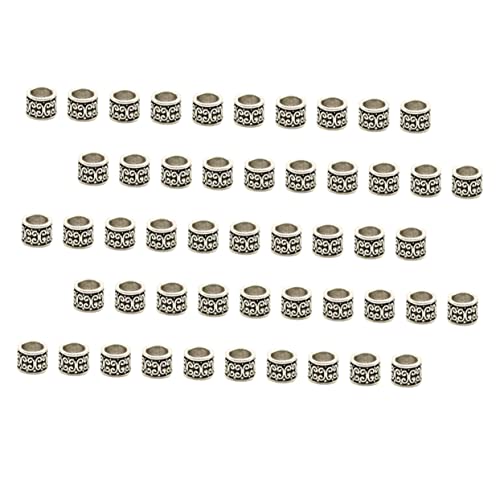 OSALADI 50 Stück Dreadlocks Haarschmuck Teiliges Dreadlocks Ringe mit Einzigartigen Mustern Haarschmuck für Zöpfe Leicht und Komfortabel für Frisuren und Tägliche Outfits von OSALADI