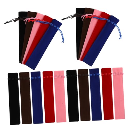 OSALADI 50 Stück Fleece -stiftbeutel Einzelne Federtasche Kleines Federmäppchen Farbiges Federmäppchen Stiftorganisator Stiftkofferbeutel Aufbewahrungskoffer Für Schreibwaren Flanell von OSALADI