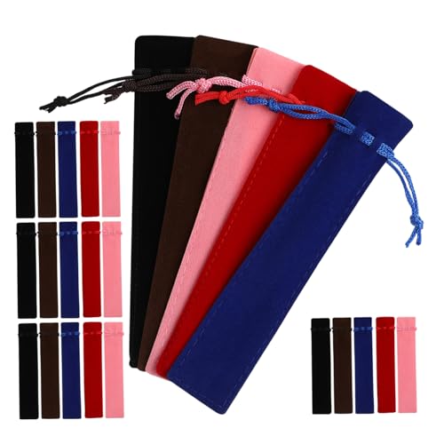 OSALADI 50 Stück Fleece -stiftbeutel Stiftkofferbeutel Aufbewahrungstasche Für Schreibwaren Federmäppchen Ästhetik Stifthalter Für Studenten Women's Pencil Case Brunnenpenstfall Flanell von OSALADI