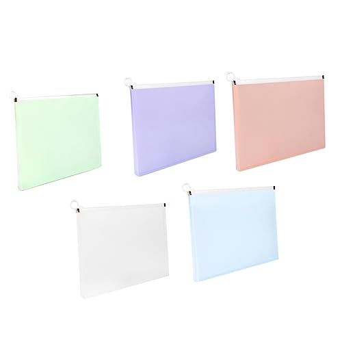 OSALADI 5Stücke Bleistiftbeutel mit Reißverschluss Dreidimensionales Design Große Kapazität Langlebiges Material für Schule und Kosmetikaufbewahrung Mischfarben von OSALADI