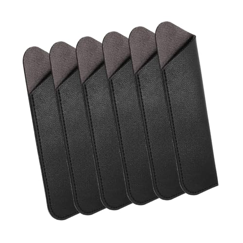 OSALADI 6 Stück PU Leder Stiftetui Schutz Hülle für Füllfederhalter und Kugelschreiber und Tragbares Design Langlebiges PU Material für Freizeit von OSALADI