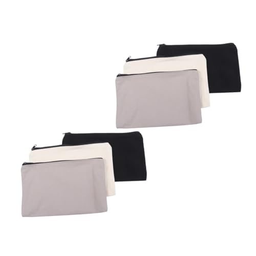 OSALADI 6 Stück Reißverschluss Stiftemäppchen Multifunktionale Aufbewahrungstaschen für Kosmetik Schreibwaren und Wiederverwendbare Canvas OSALADI 6 Stück Reißverschluss Stiftemäppchen Multifunktionale Aufbewahrungstaschen für Kosmetik Schreibwaren und Wiederverwendbare Canvas von OSALADI
