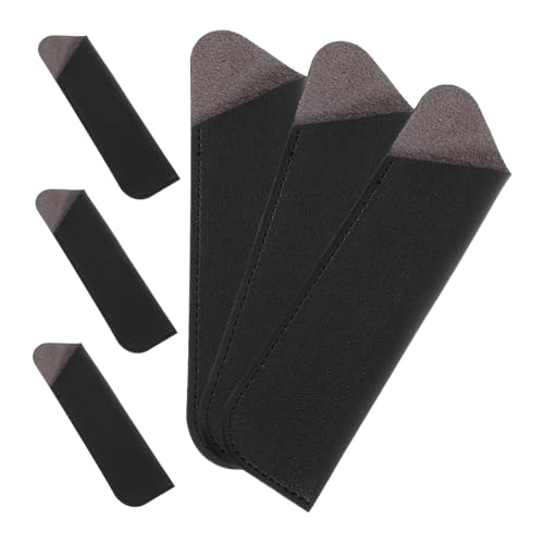 OSALADI 6 Stück Schutzhülle für Federmäppchen Brunnenstiftbehälter Kugelschreiberhülle Wiederverwendbare Beutel Füllfederhaltertasche Stiftbeutel Kugelschreibertasche Pu Schwarz von OSALADI