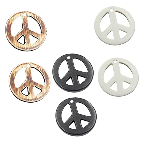 OSALADI 6stücke Peace Zeichen Halskette Vintage Anhänger Friedenszeichen Kette Schmuck Leicht Tragen Retro Stil von OSALADI