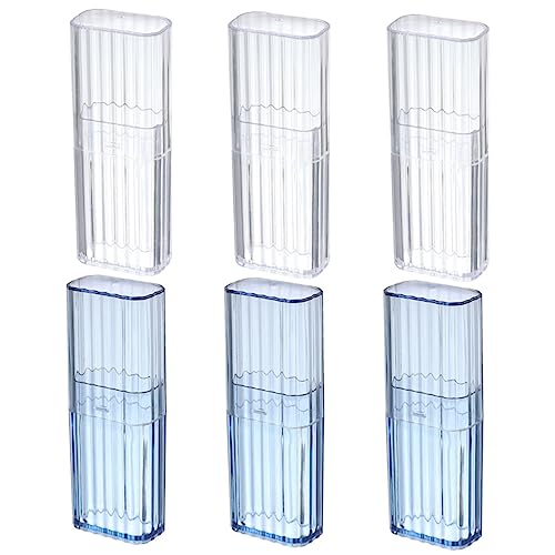 OSALADI 6 Stück Teiliges Transparenter Aufbewahrungsboxen für Reisen Organizer für Wattestäbchen Zahnstocher und Kleine Gegenstände Tragbar und Platzsparend für Zuhause und Unterwegs von OSALADI