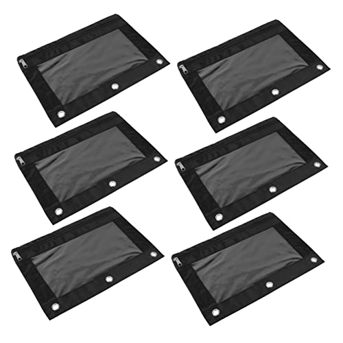 OSALADI 6stücke Oxford Bleistifttasche Mit Transparentem Fenster Praktische Schreibwarentaschen Für Büro Und Schule Leichte Und Tragbare Federtasche Für Stifte Münzen Und Karten Für von OSALADI