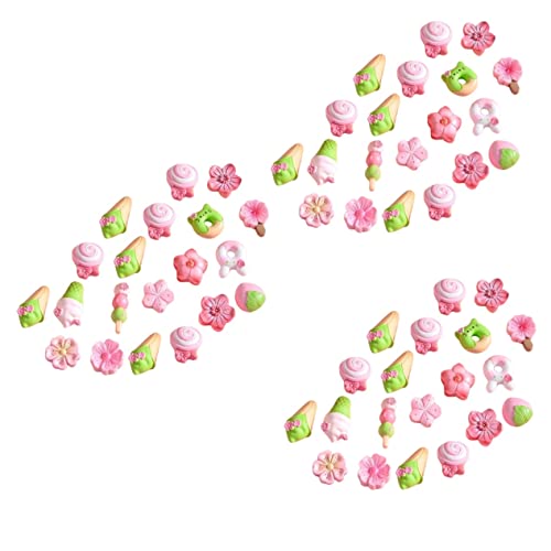 OSALADI 60 Stk Kirschblüten-harz-zubehör Bastelzubehör Diy-verzierungen Holzohrringe Telefon Dekor Schmuckzubehör Mini-sammelalbum Mini-harz-blumen-charms Diy-deko-patch Ornamente Handy von OSALADI