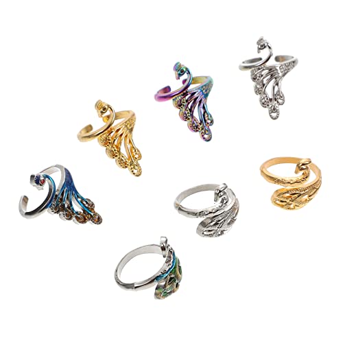 OSALADI 7 Stück Teiliges Vintage Ringe mit Retro Pfauendesign Handgefertigte Knüpf Ringe für Damen Modischer Schmuck für Verschiedene Anlässe OSALADI 7 Stück Teiliges Vintage Ringe mit Retro Pfauendesign Handgefertigte Knüpf Ringe für Damen Modischer Schmuck für Verschiedene Anlässe von OSALADI