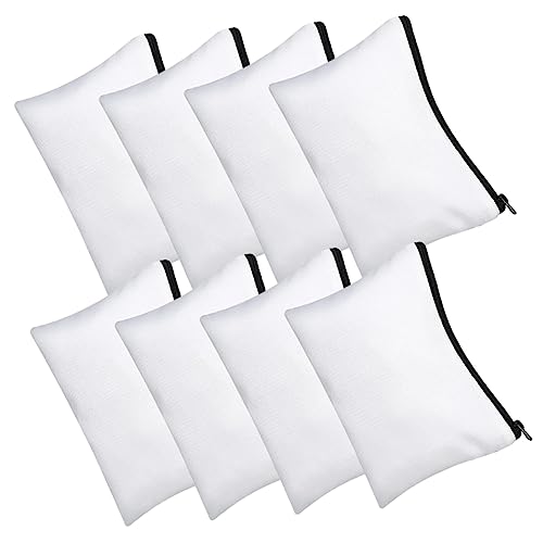 OSALADI 8 Sätze Teiliges DIY Sublimations Canvas Kosmetiktaschen Hitzebeständige Make Up Organizer mit Reißverschluss Langlebige Leere Taschen für Gestaltung und Reisegebrauch von OSALADI