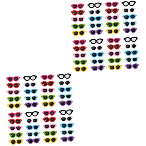 OSALADI 80 Stk Sonnenbrille Haarnadel große Willkommensschablone Sonnenbrille rund Haarspangen Haarklammer Aufkleber Gläser Scrapbooking-Flatback-Charme Flatback-Sonnenbrillen-Charm Sommer von OSALADI